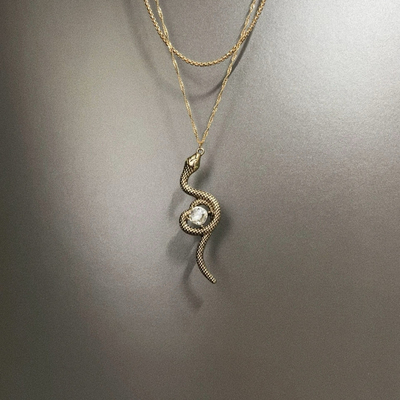 Vintage古着 Jinsha Spirit Snake项链