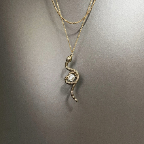 Vintage古着 Jinsha Spirit Snake项链