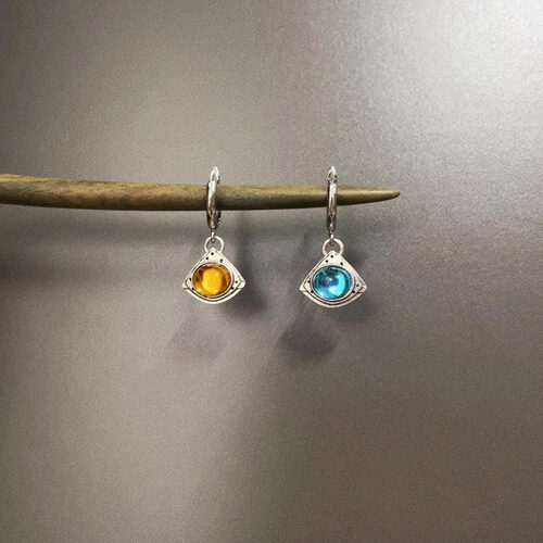 Vintage古着 Water cat's eye stone耳饰