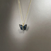 Vintage古着 Shadow项链 Butterfly