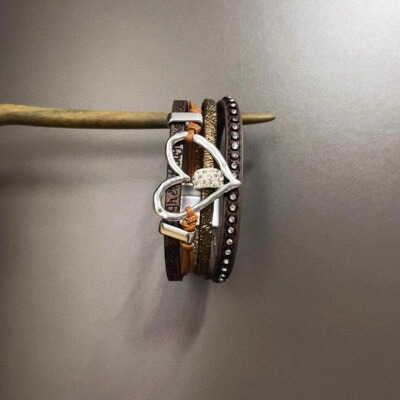 Vintage古着 Love leather手环