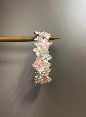 Vintage古着 Enamel cherry blossoms手镯