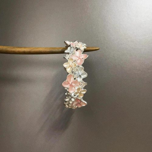 Vintage古着 Enamel cherry blossoms手镯