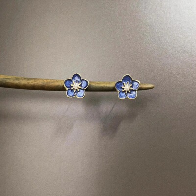 Vintage古着 Peach blossom耳饰