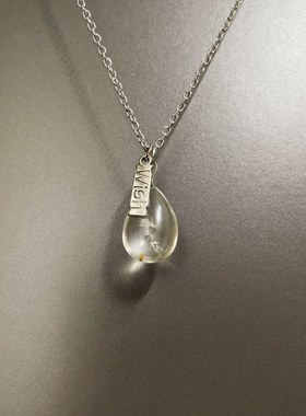 Vintage古着 Water drop dandelion项链