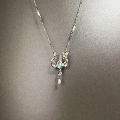 手工 Silver winding lila项链