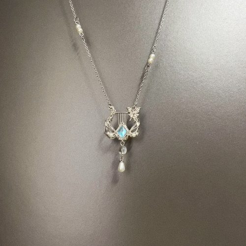 手工 Silver winding lila项链