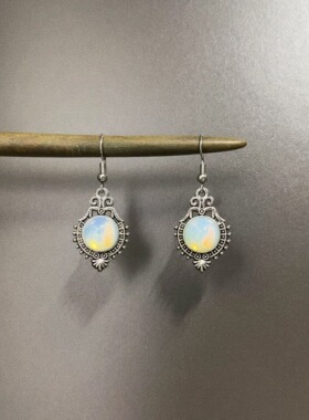Vintage古着 Glazed moonlight耳饰