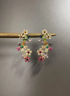 Vintage古着 A Floral Bouquet Gift耳饰