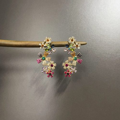 Vintage古着 A Floral Bouquet Gift耳饰