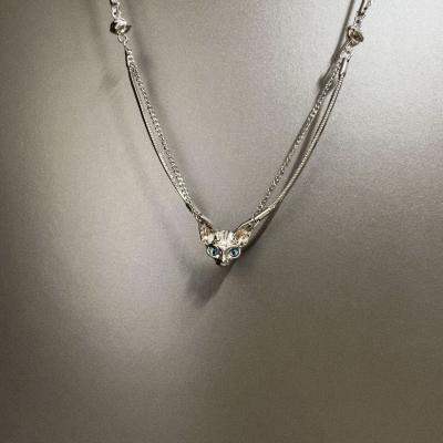 Vintage古着 Birus cat's head项链