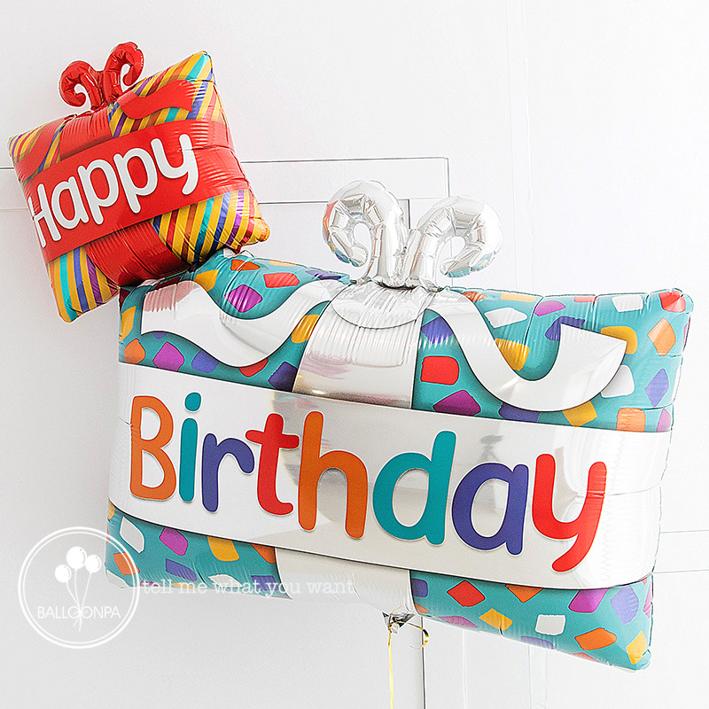 缤纷派对男孩女孩生日蛋糕铝箔装饰拍照异形创意冰淇淋气球