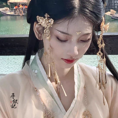 明制点缀长流苏战国袍唐风