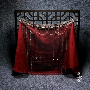 沙漠敦煌旅游公主面纱异域西域风情遮脸流苏面罩古风汉服仙女脸纱