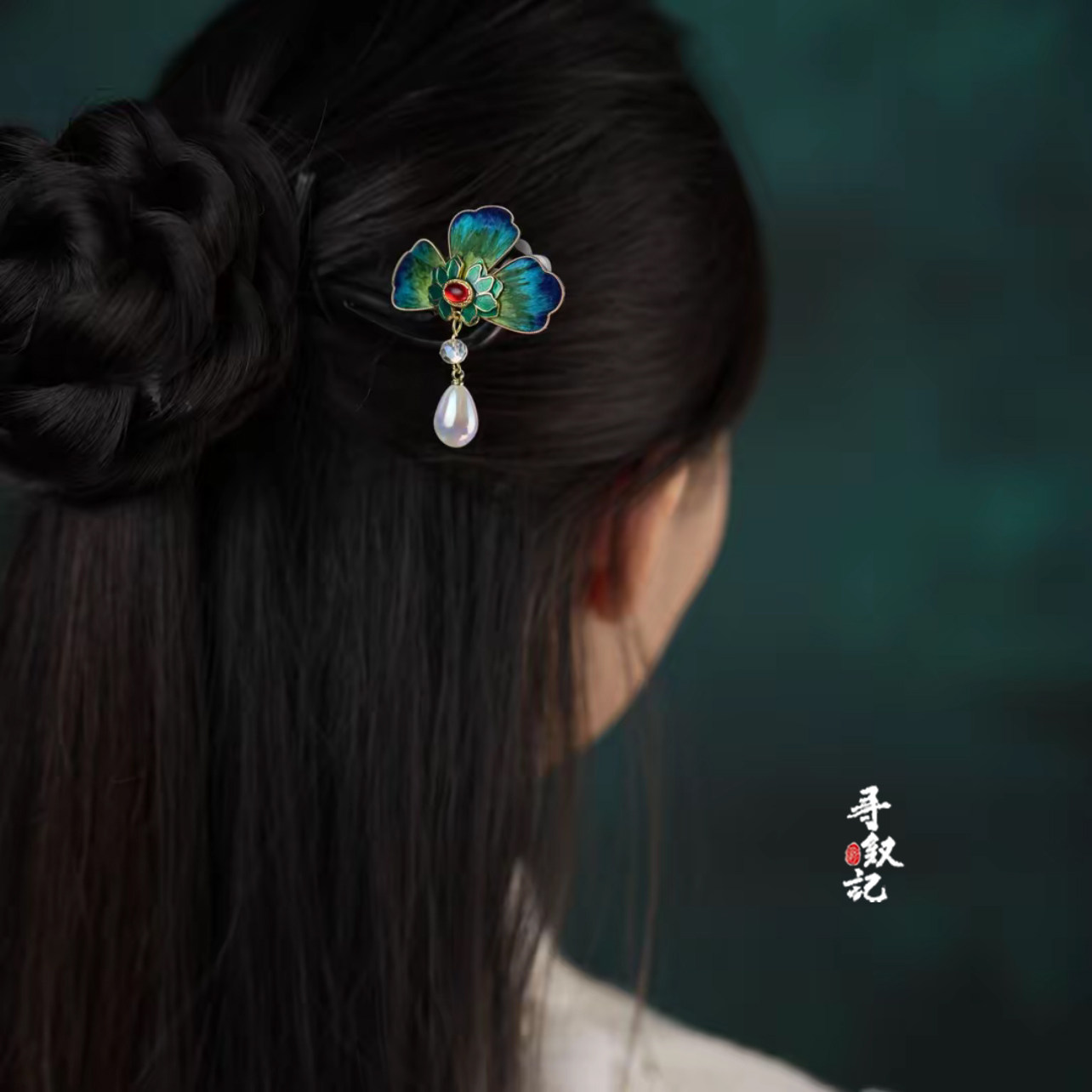 原创【千里江山】非遗手工绒花发簪旗袍汉服国风搭配送礼精致发钗,饰品/流行首饰/时尚饰品新,发饰,淘宝优惠券,粉丝福利购,淘宝优惠卷