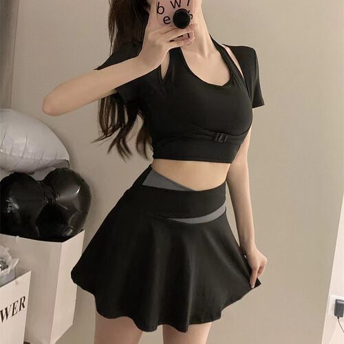 泳衣女2026年新款分体保守微胖女孩遮肉肚显瘦纯欲高级感水上乐园