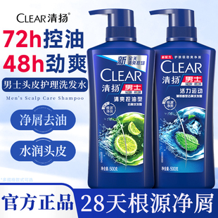 清扬洗发水露男士专用去屑止痒控油洗头膏清爽控油官方正品牌包邮