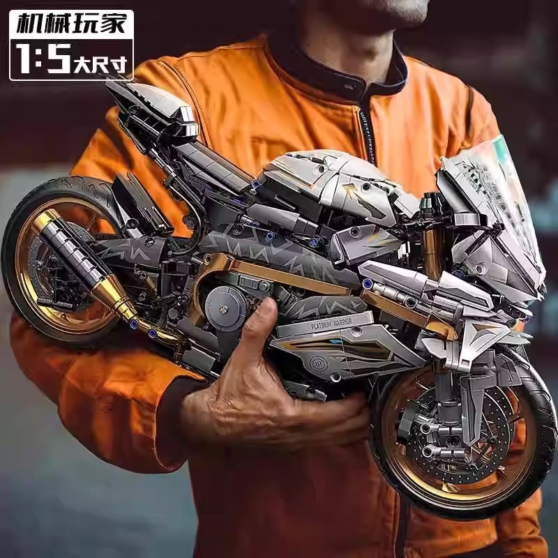 2026新款摩托车积木机械组模型高难度成人男孩拼装儿童玩具6-12岁