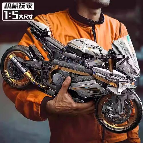 2026新款摩托车积木机械组模型高难度成人男孩拼装儿童玩具6-12岁