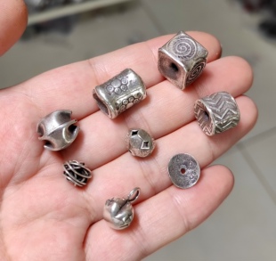 泰国清迈手工银手链diy串珠材料配饰配件吊坠100元包邮347 8