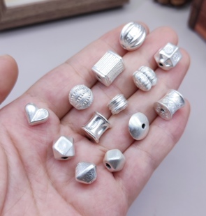 707 S999足银白色屁桃拉丝手链项链配件diy手作材料100元 包邮