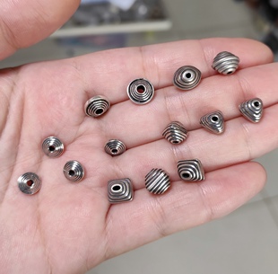 308 S925纯银飞碟珠手链项链配件diy手作串珠材料配饰100元 包邮