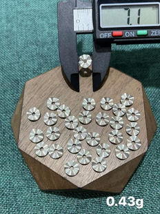 S925纯银飞碟隔片手链项链配饰diy材料手作串珠配件201 9mm