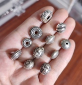 泰国清迈手工银手链项链配饰diy串珠材料飞碟隔片100元 包邮