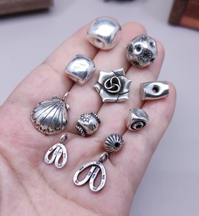 689 泰国清迈手工银手链项链配件吊坠滴流diy手作材料100 包邮