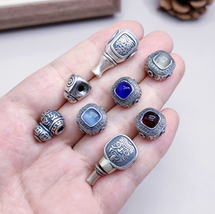 643 S925纯银手链项链佛珠配件三通diy手作材料配饰100元 包邮