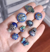 438 S925烧蓝纯银手链项链diy手作串珠材料配饰配件100元 包邮