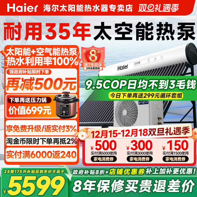 【政府补贴20%】海尔新型太空能