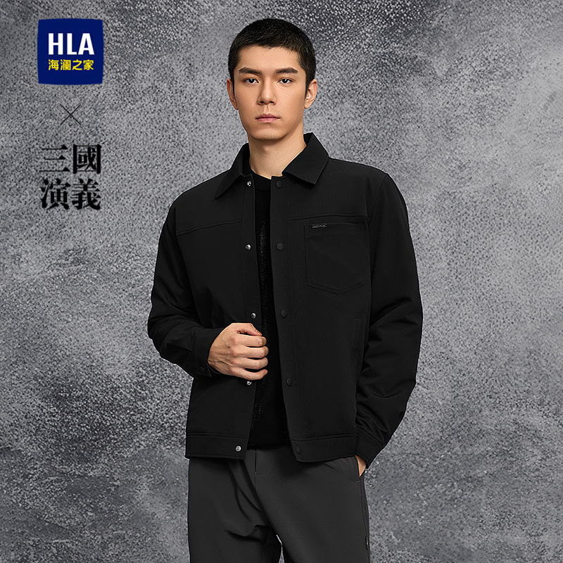 海澜之家三国演义翻领保暖棉服男