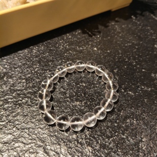 7A级天然冰种白水晶手串情侣款