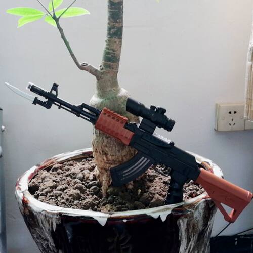 电动Ak47振动八音冲锋抢灯光声音仿真模型迷你M47儿童玩具创利达