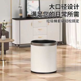 高档现代酒店宾馆客房双层无盖垃圾桶台球厅办公室厕所垃圾架纸篓