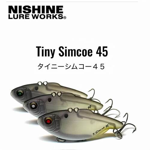 日本进口NISHINE路亚饵TINY SIMCOE 45 塑料VIB硬饵LIPLESS CRACK