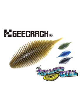 日本进口GEECRACK BELLOWS GILL路亚高比重薯片SAF专利软饵 鲈鱼