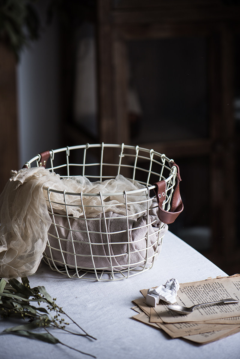 北欧风铁艺脏衣服收纳筐家居杂货乡村粗犷手工铁丝筐