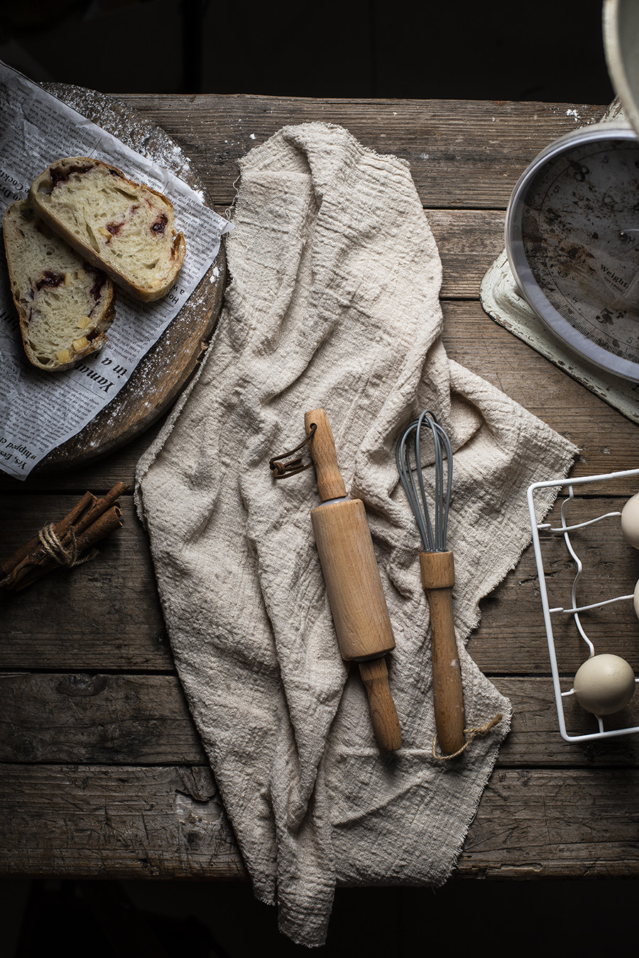 日式水洗做旧天然毛边餐巾摄影