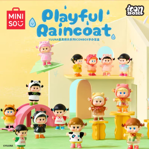 MINISO名创优品YUUNA童真雨衣系列iconbox手办盲盒摆件玩偶礼物