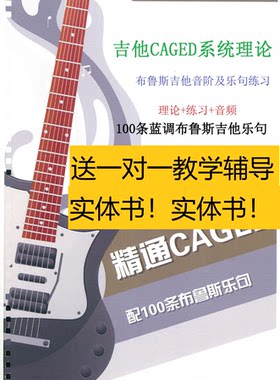 精通CAGED系统吉他教材100条蓝调布鲁斯乐句独奏Solo即兴教程