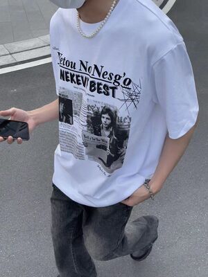 Baseplate Base310G高克重cleanfit小领口纯棉印花原创流行短袖T