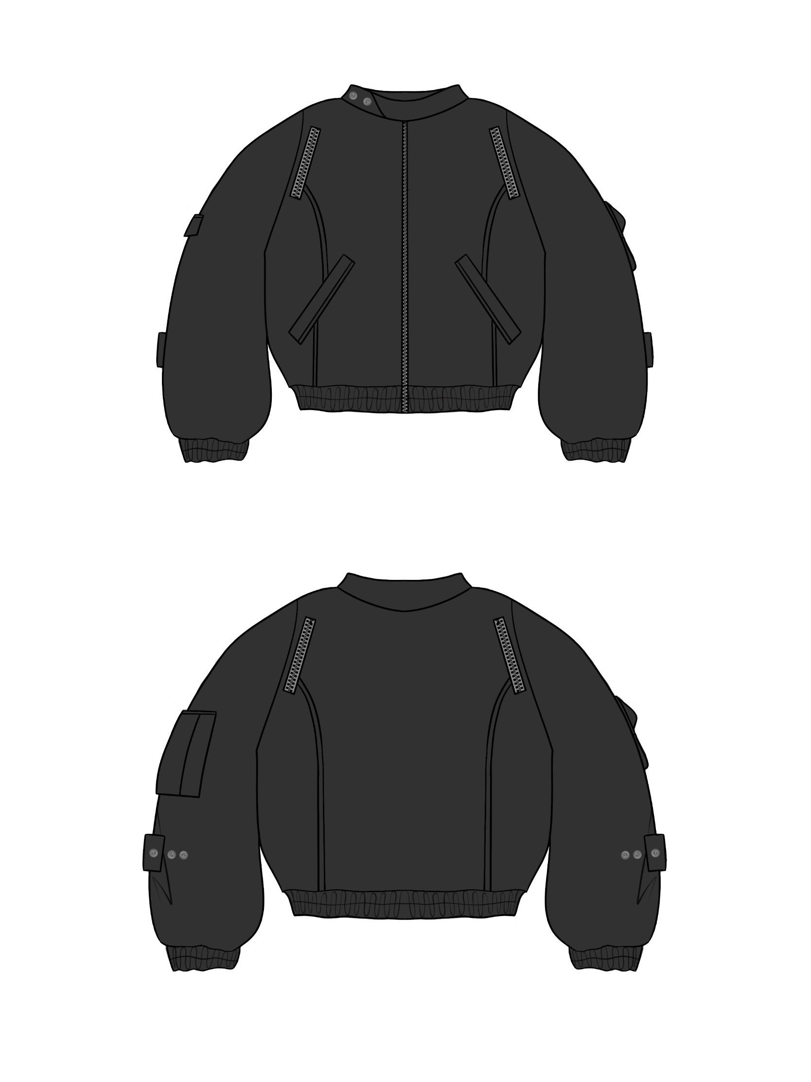 Baseplate MA-1 Bomber空军飞行员3M新雪丽短宽阔型秋冬棉服夹克
