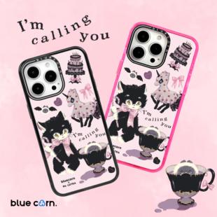 LUTRA粉色万圣节适用于iPhone bluecorn magsafe镜面磁吸防摔手机壳 16pro 蓝色苞米联名Ms MAX PRO