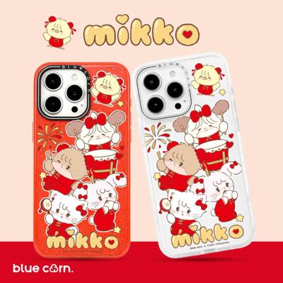 【bluecorn】蓝色苞米联名MIKKO新年全家福适用于iPhone 17/16/15/14/ PRO/MAX magsafe 镜面磁吸防摔手机壳