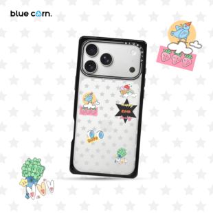 适用于iPhone MAX bluecorn magsafe镜面磁吸防摔手机壳保护套 PRO 蓝色苞米艺术家quevy幸运星