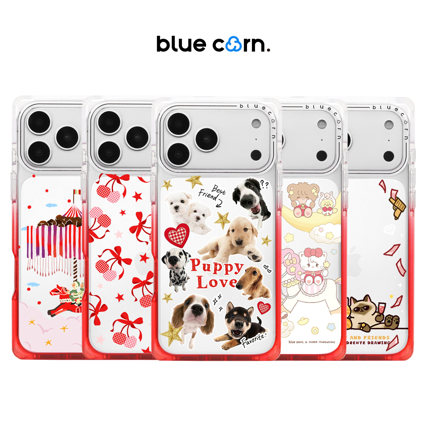 【bluecorn】蓝色苞米红白奶方渐变色方形直角边手机壳适用于iPhone17/16/15/PRO MAX magsafe磁吸防摔保护套,3C数码配件,手机保护套/壳,淘宝优惠券,粉丝福利购,淘宝优惠卷