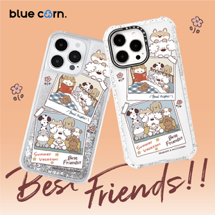 PRO 蓝色苞米联名miiiiichan照片墙防摔手机壳适用于iPhone17 MAX16pro15磁吸卡通保护套magsafe bluecorn