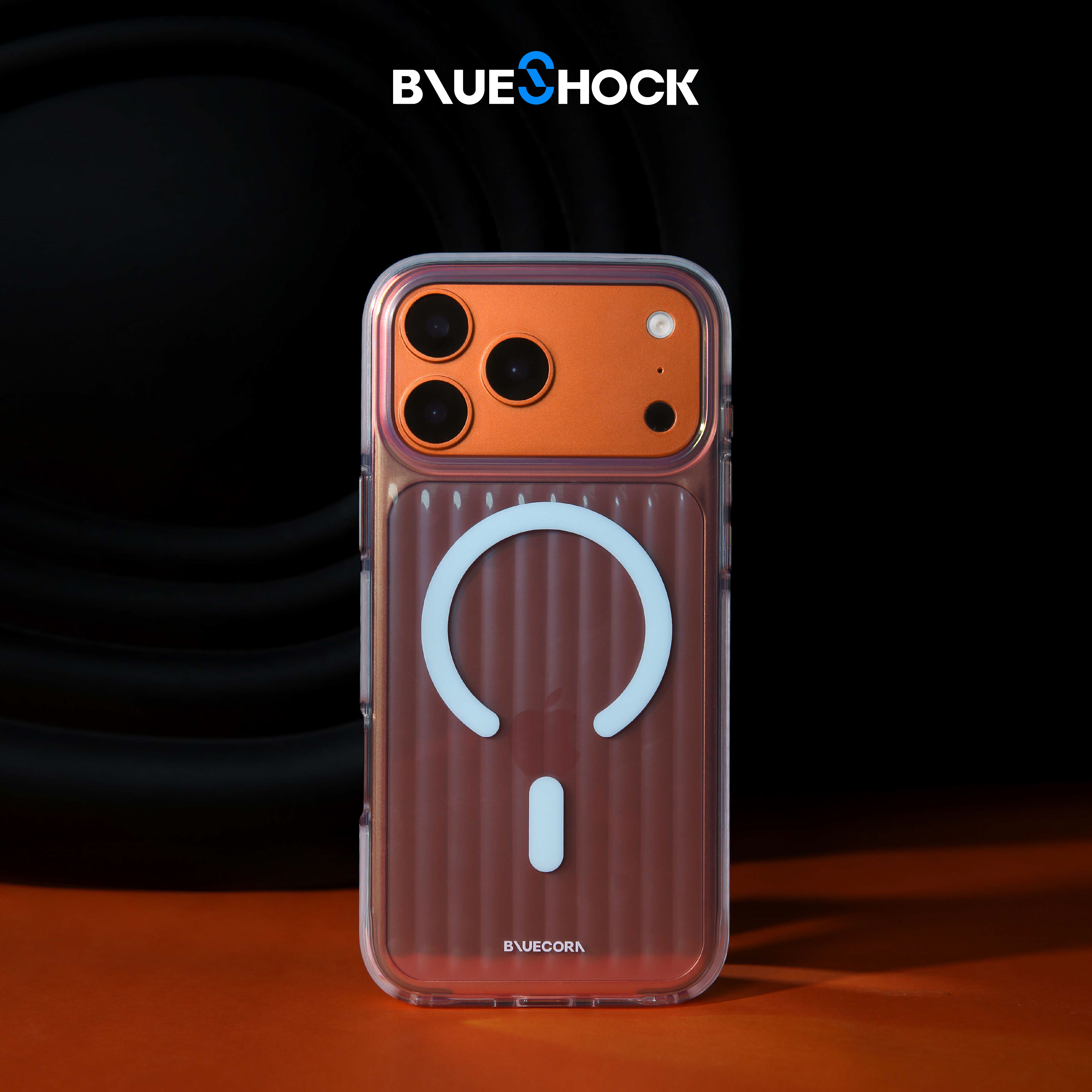 blueshock蓝色苞米旗下原创简约镭射炫彩行李箱 适用于iPhone 17PRO MAX 17AIR17 磁吸magsafe全包防摔手机壳